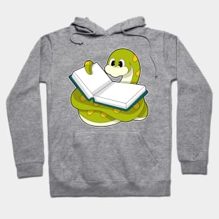 Snake at Reading with Book Hoodie